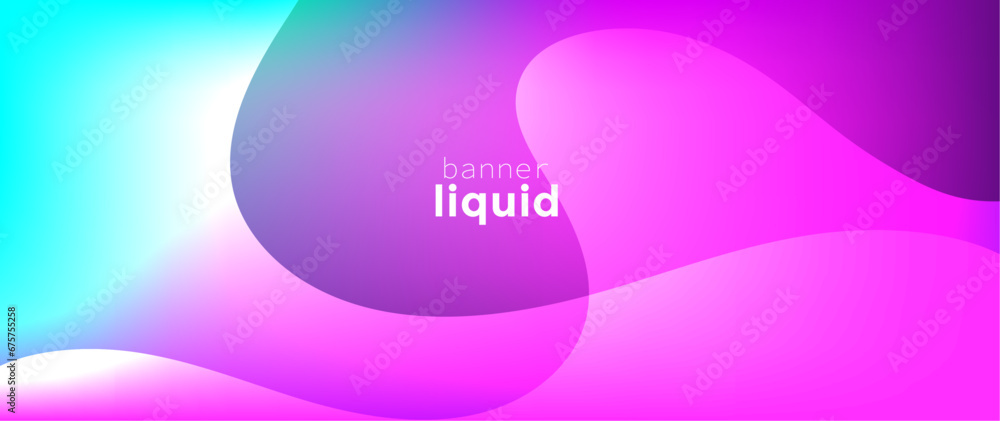 Background with wave, Pink banner