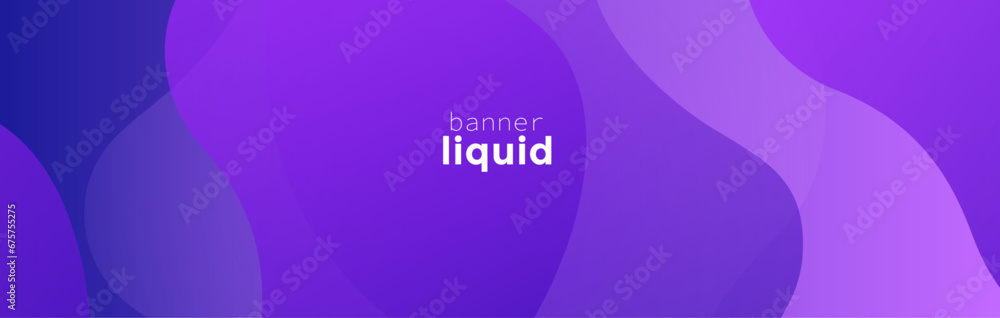 Background with blue ribbon, Purple banner