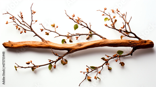 wooden background with two oak leaves
