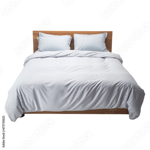 Image of bed and blanket isolated on a transparent background