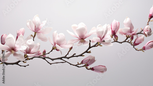 Pink magnolia flowers