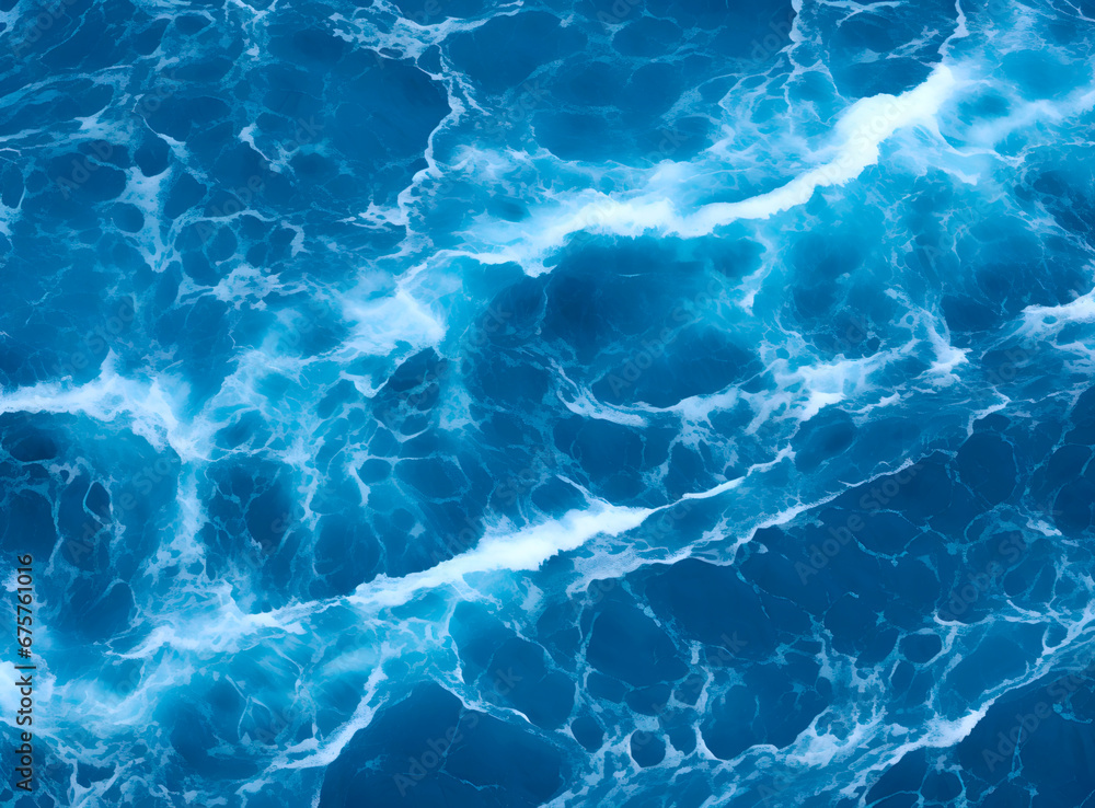 ル	青い海　水面の背景
