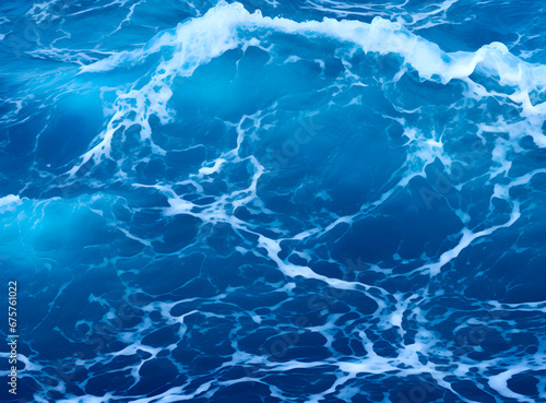 ル 青い海 水面の背景