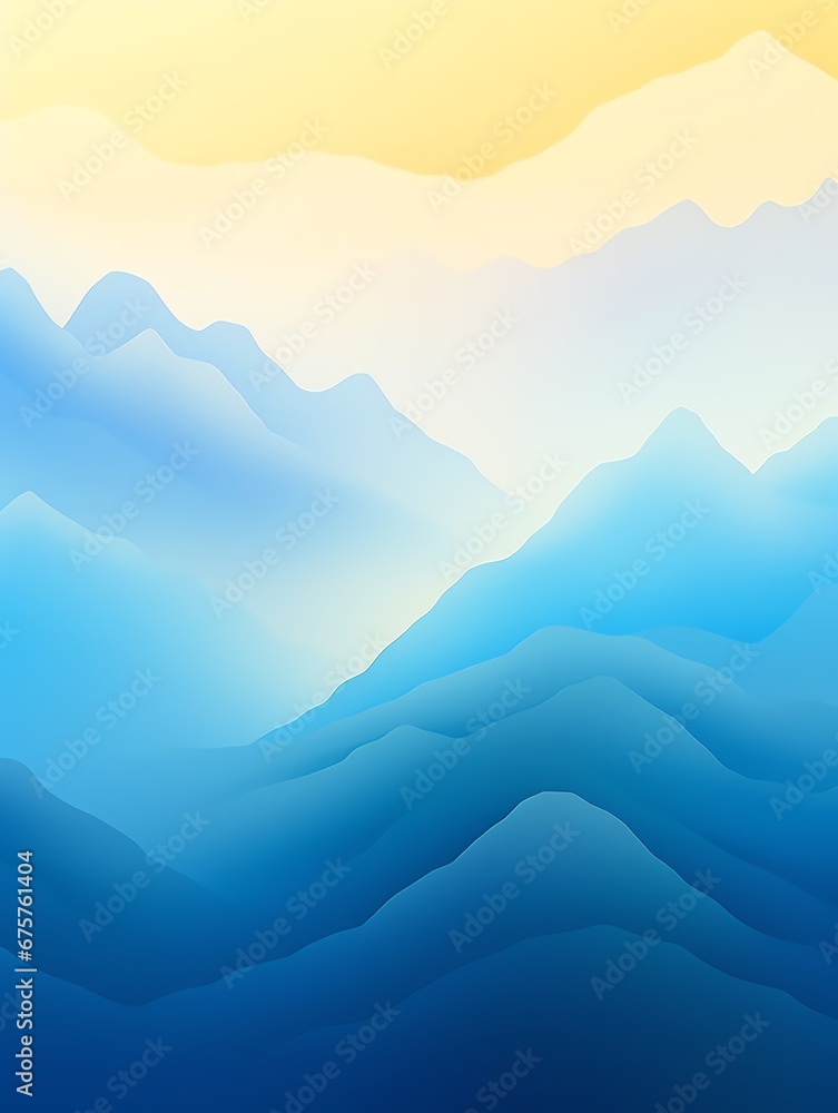 a blue mountains with sun shining through