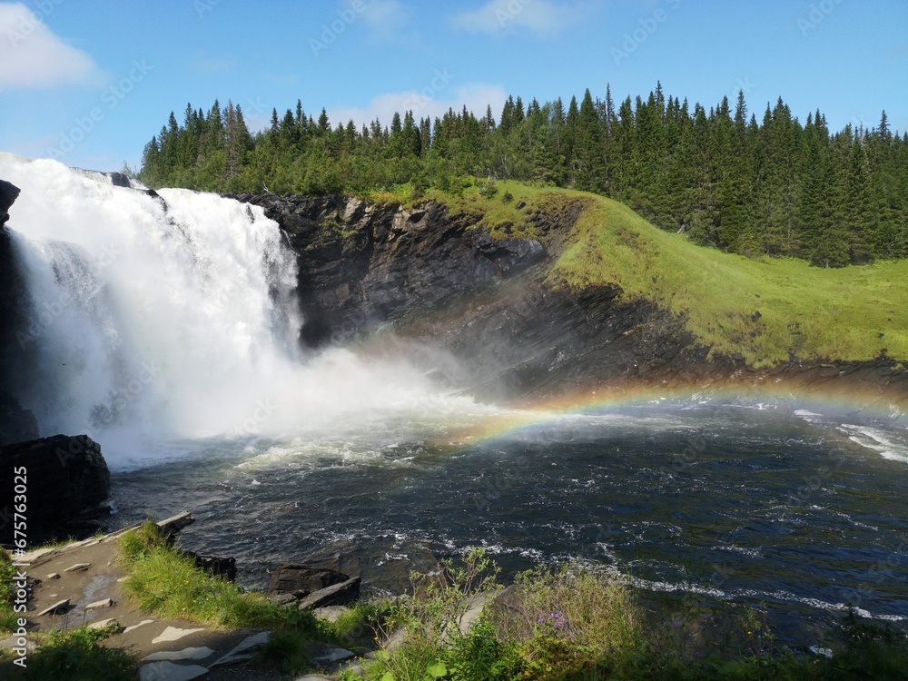 Tännforsen waterfall is one of the largest in Sweden Tännforsen waterfall is one of the largest in Sweden