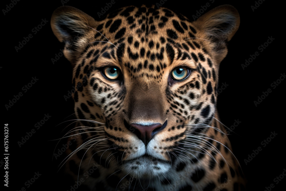Obraz premium A Jaguar on dark background.