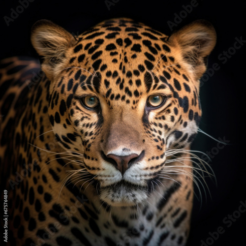 A Jaguar on dark background.