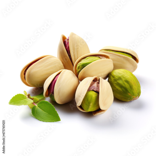 Wallpaper Mural  Pistachios nuts in isolated white background Torontodigital.ca
