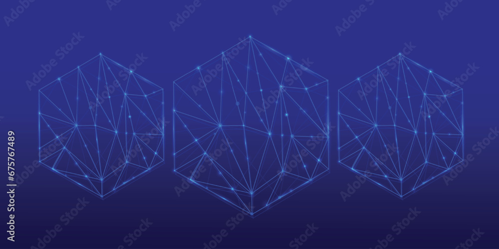Abstract digital transformation Background. 3D Illustration Innovation background. futuristic blue, technology background.