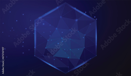 Abstract oval digital transformation Background. 3D Illustration Innovation background. futuristic blue, technology background.