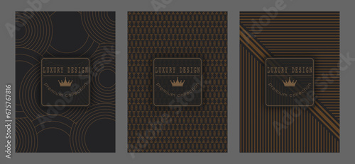 A luxurious pattern on a dark background. Premium background for covers, interior, packaging and creative ideas