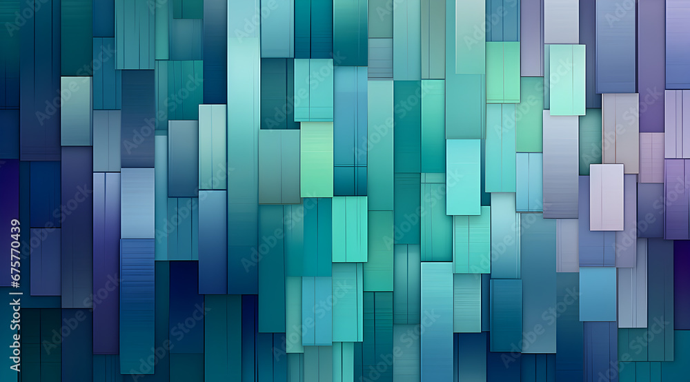 Modern geometric mint, green and purple colour gradients form a crisp, digital abstract backdrop.