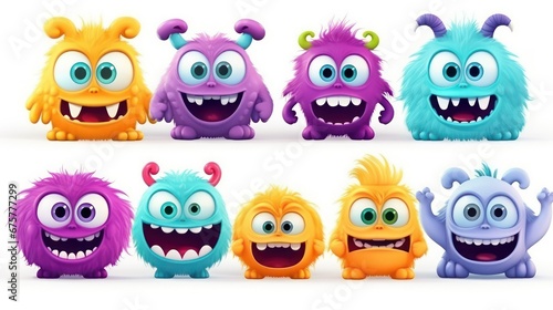 set of funny monsters © Zain Graphics