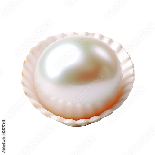 pearl in shell isolated on transparent background Remove png, Clipping Path