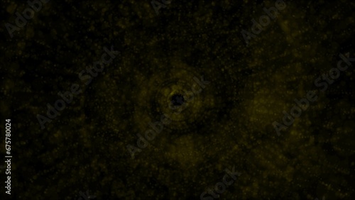 Digital circle background for creative graphic design  fantasy and banner art  yellow color tunnel 