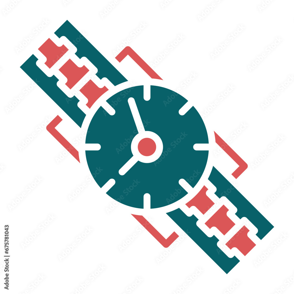 Vector Design Wristwatch Icon Style Vector Design Wristwatch Icon Style