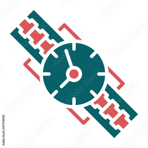 Vector Design Wristwatch Icon Style