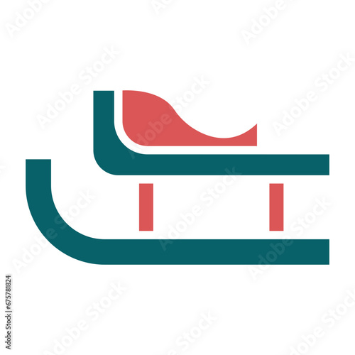 Vector Design Sled Icon Style