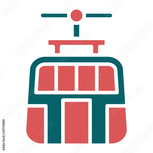 Vector Design Tramcar Icon Style