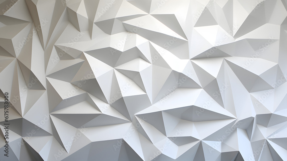 Geometric white objects, modern art Geometric white objects, modern art