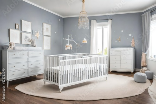 grey baby room design