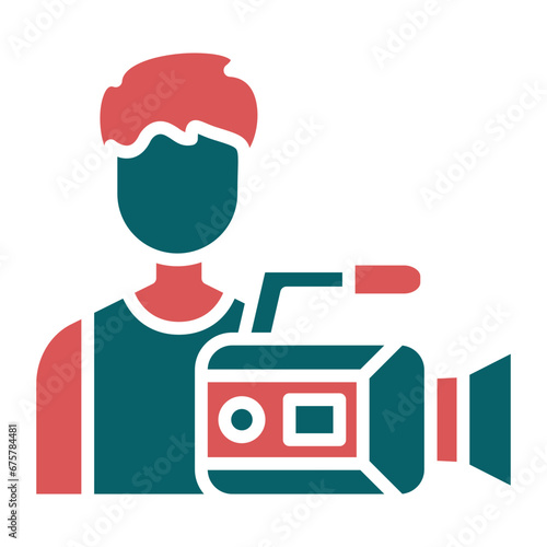 Vector Design Camera Operator Icon Style