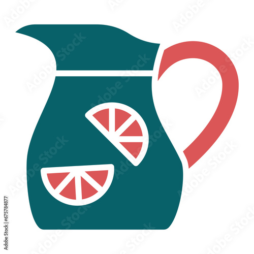 Vector Design Lemonade Jug Icon Style