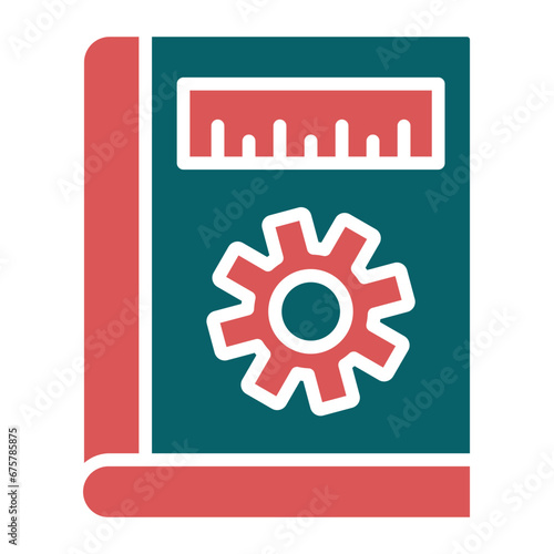 Vector Design Engineer Notebook Icon Style