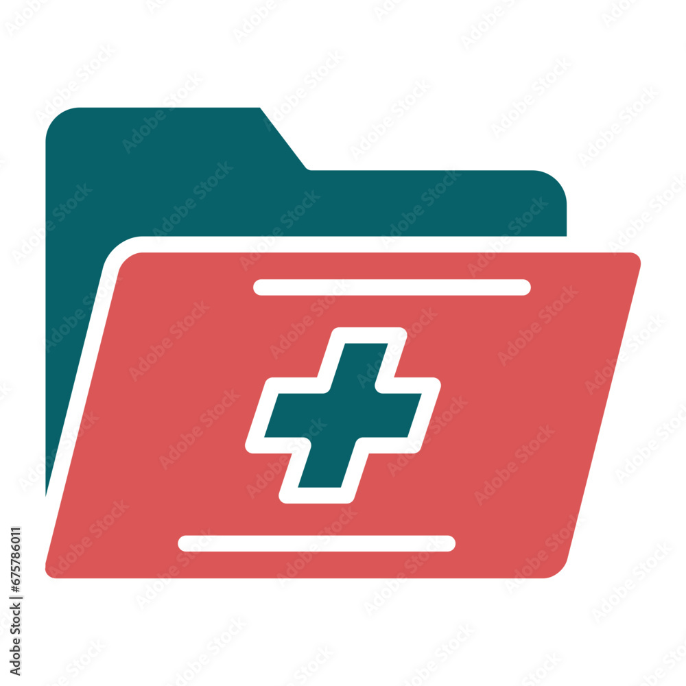 Vector Design Medical Folder Icon Style Vector Design Medical Folder Icon Style