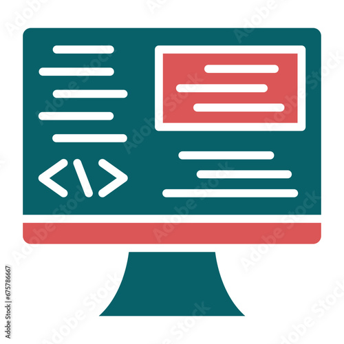 Vector Design Backend Development Icon Style