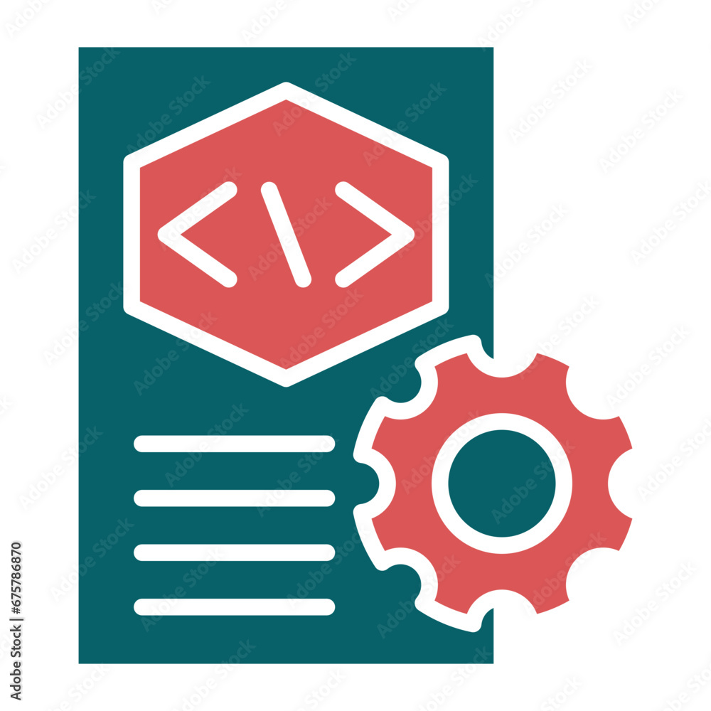 Vector Design Code Setting Icon Style Vector Design Code Setting Icon Style