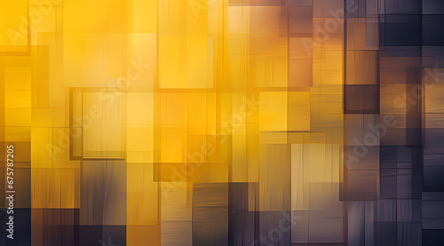 Abstract geometric background of 3D squares in shades of gold and yellow.