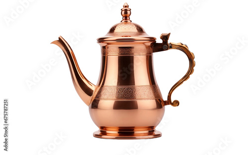 Marvelous Colorful Turkish Coffee Pot Isolated on Transparent Background PNG.