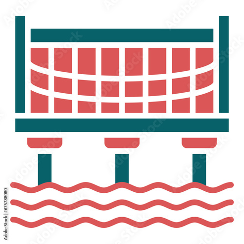 Vector Design Water Bridge Icon Style