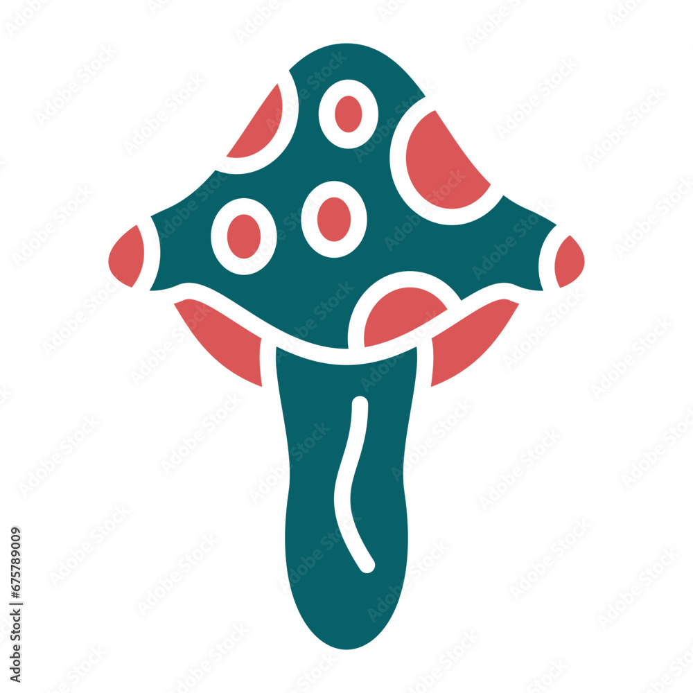 Naklejka premium Vector Design Mushroom Icon Style
