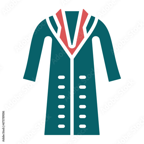 Vector Design Long Coat Icon Style