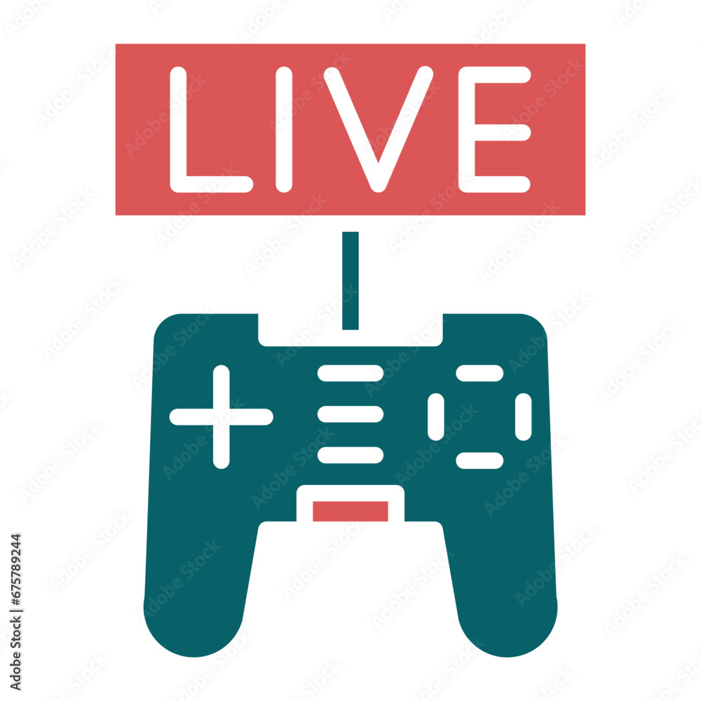 Obraz premium Vector Design Game Streaming Icon Style