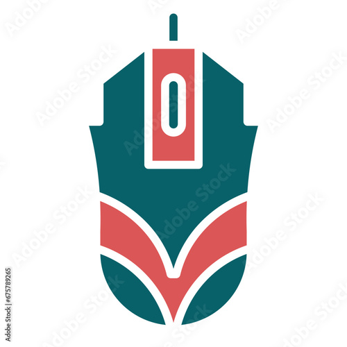 Vector Design Gaming Mouse Icon Style