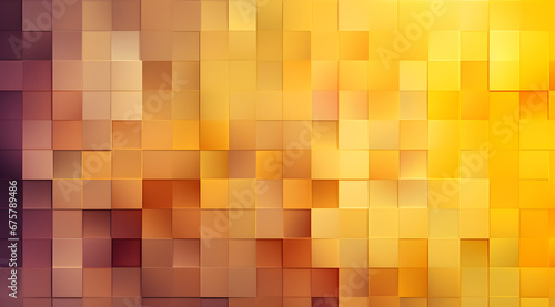 An abstract modern geometric pattern of squares in shades of gold and yellow. Great for backgrounds.