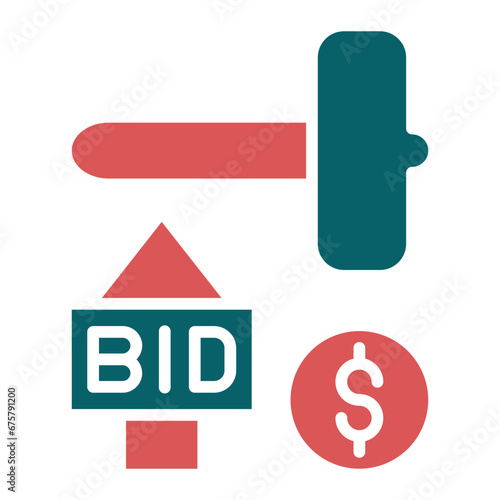 Vector Design Maximum Bid Auction Icon Style