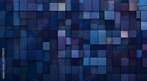 An abstract modern geometric pattern of squares in shades of blue and purple. Great for backgrounds.