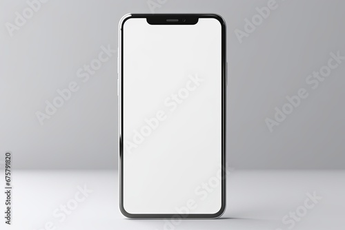 smartphone mockup white screen. mobile phone on white solid Background. device UI UX mockup. phone different angles views.
