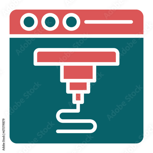 Vector Design Bioprinting Icon Style