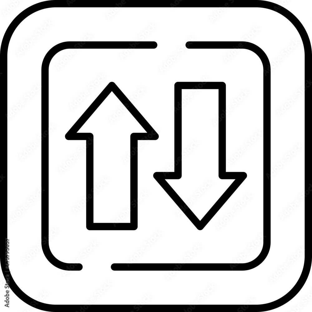 Two Ways Siign Icon Two Ways Siign Icon