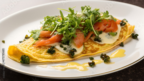 Omelette with smoked salmon