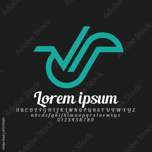 VR Letter Logo, Bird Concept Design with Creative Modern Trendy Typography, Icon symbol Premium Business logo Peacock color on Dark Gray background with Alphabet
