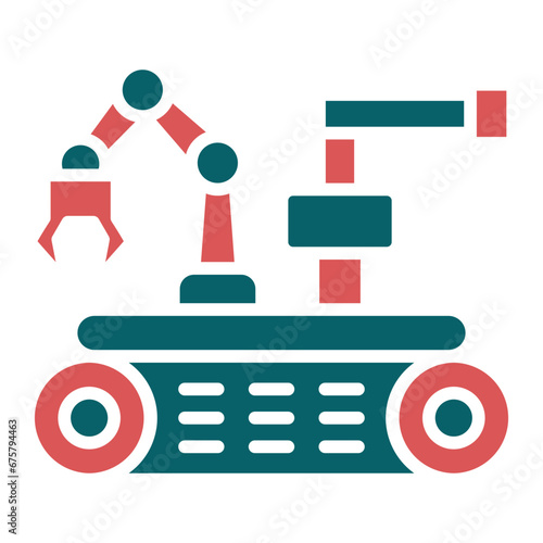 Vector Design Military Robot Icon Style