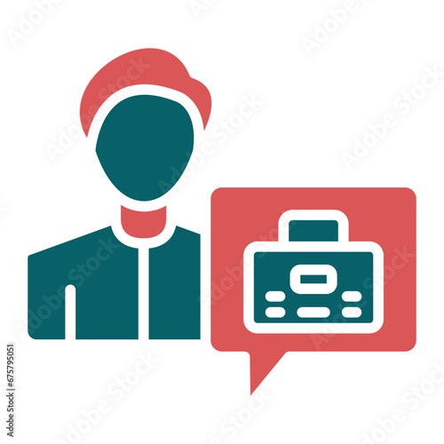 Vector Design Job Seeker Male Icon Style