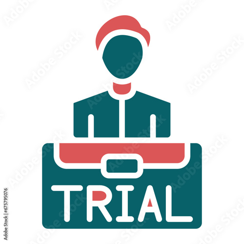 Vector Design Job Trial Icon Style