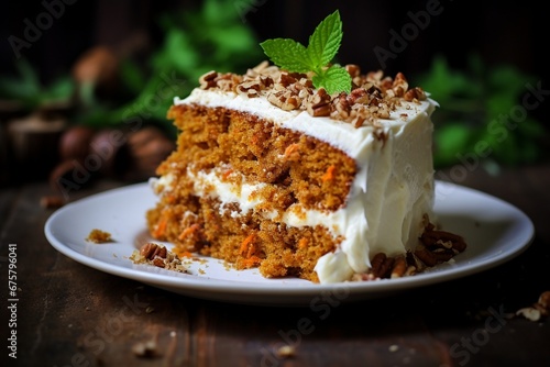 Rich Delight  Carrot or Spice Cake Topped with Luscious Cream Cheese Frosting